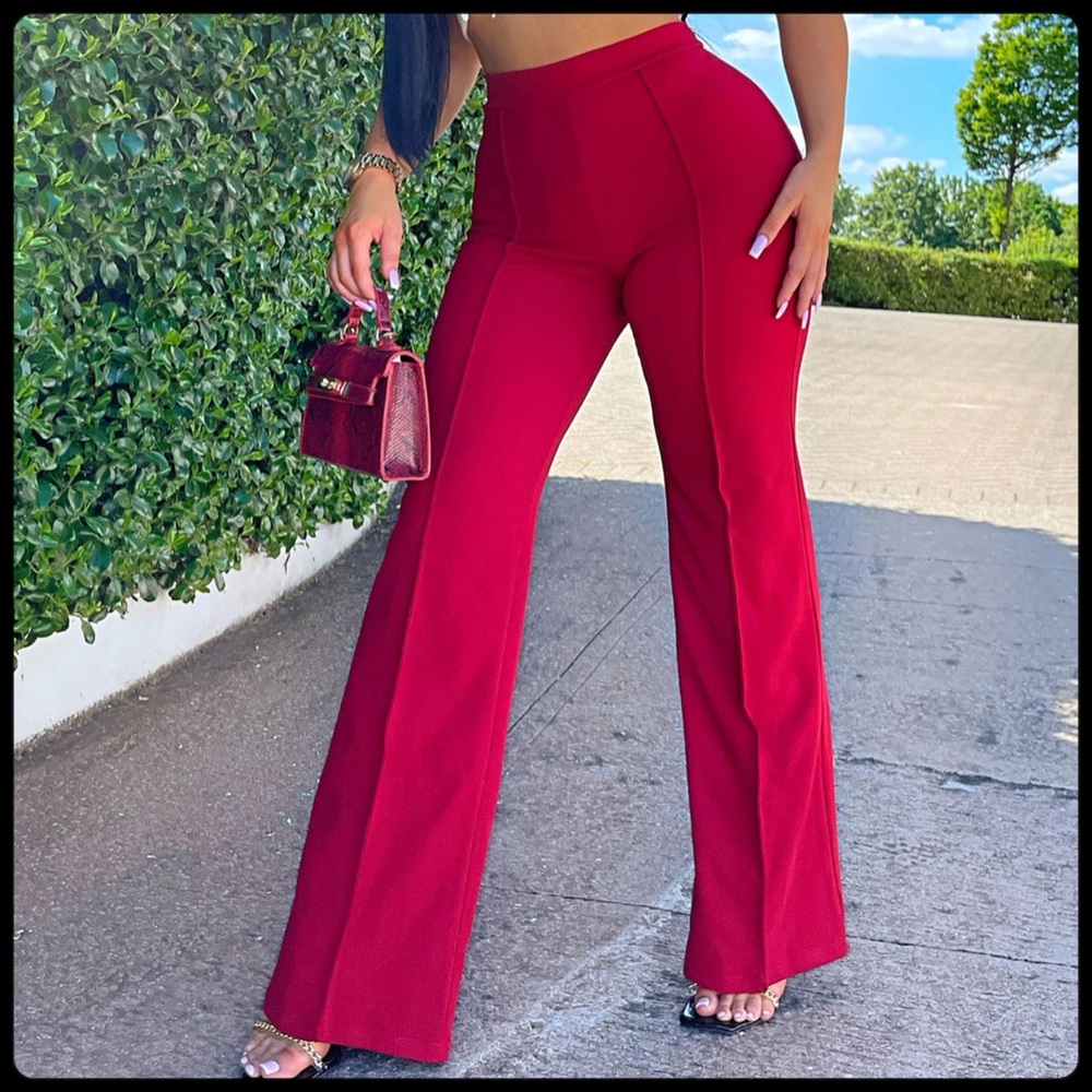 High Waisted Red Pants